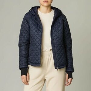 BCBGMaxAzria Hooded Winter Jacket - Navy Blue - S